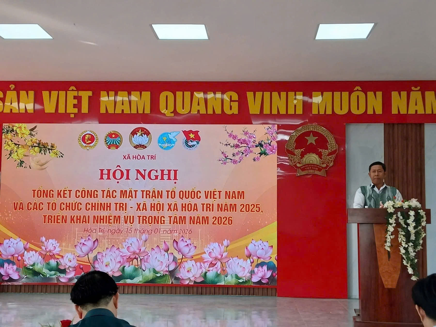 Ảnh tại hội nghị tổng kết công tác mặt trận và các tổ chức chính trị - xã hội năm 2025